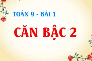 Căn bậc 2, Công thức tính căn bậc 2 và Bài tập - Toán 9 bài 1